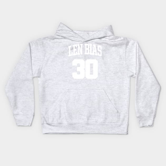 Len Bias Boston Tribute Jersey Kids Hoodie by darklordpug